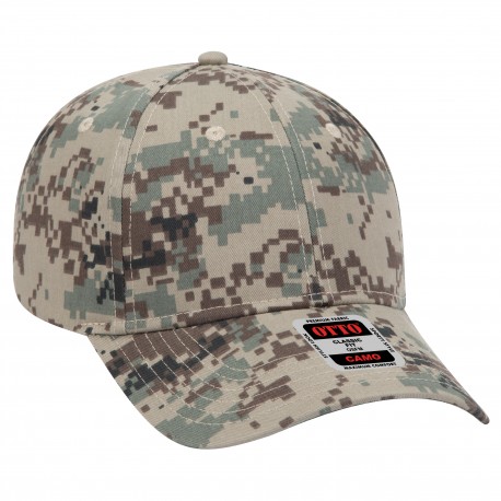 78-353 OTTO Cap 78-353 Camouflage 6 Panel Low Profile Baseball Cap 320703 - Kha/Brn/Blk
