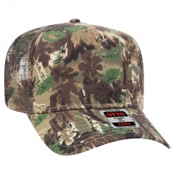 OTTO Cap 47-049 Camouflage 5 Panel Mid Crown Mesh Back Trucker Hat