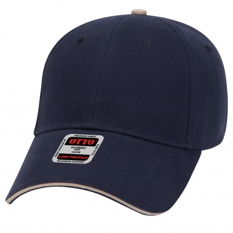 23-430 OTTO Cap 23-430 6 Panel Low Profile Baseball Cap 040432 - Nvy/Nvy/Kha