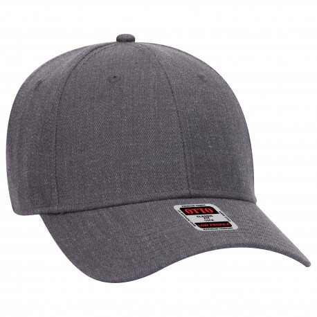 19-208 OTTO Cap 19-208 6 Panel Low Profile Baseball Cap 080 - Heath. Black