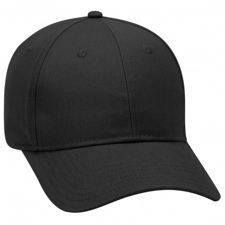 19-028 OTTO Cap 19-028 6 Panel Low Profile Baseball Cap 003 - Black