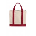 BG429 Port Authority Natural/ Deep Red