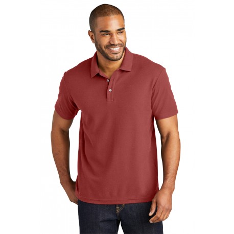 K867 Port Authority K867 C-FREE Cotton Blend Pique Polo GARNET