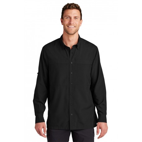 W960 Port Authority W960 Long Sleeve UV Daybreak Shirt Deep Black