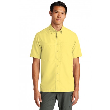 W961 Port Authority W961 Short Sleeve UV Daybreak Shirt YELLOW