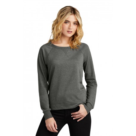 DT672 District DT672 Women's Featherweight French Terry Long Sleeve Crewneck Washed Coal