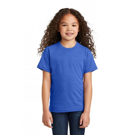 PC330Y Port & Company PC330Y Youth Tri-Blend Tee HEATHER ROYAL