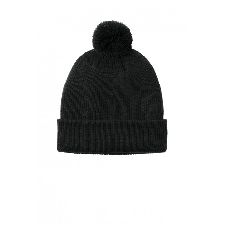 C978 Port Authority C978 Cozy Pom Beanie Deep Black
