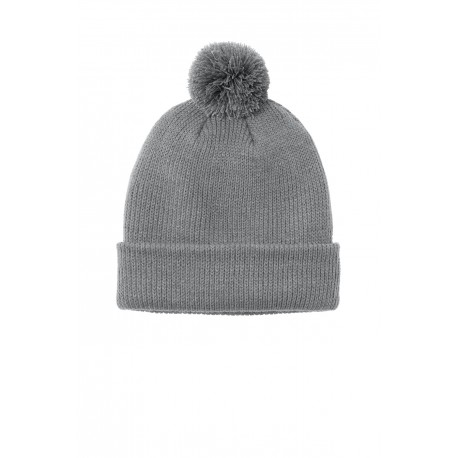 C978 Port Authority C978 Cozy Pom Beanie Gusty Grey