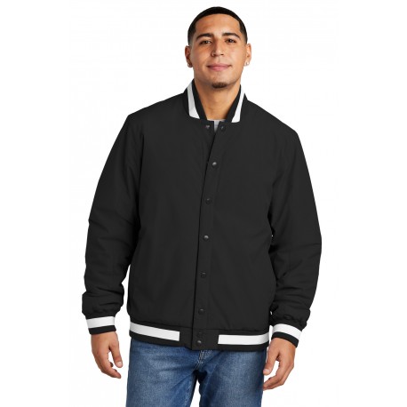 JST58 Sport-Tek JST58 Insulated Varsity Jacket BLACK
