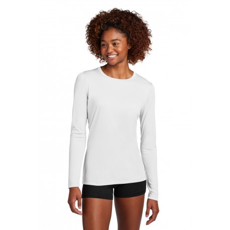 LST420LS Sport-Tek LST420LS Women's Posi-UV Pro Long Sleeve WHITE
