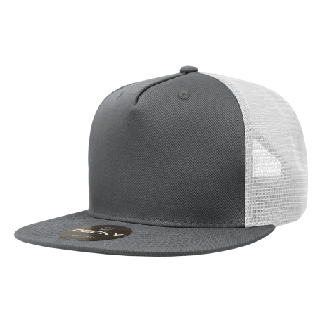1040 Decky 1040 5 Panel High Profile Structured Cotton Blend Trucker Cha/Wht
