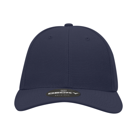 402 Decky 402 6 Panel High Profile Structured Acrylic/Polyester Fitted NAVY