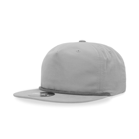 6032 Decky 6032 5 Panel High Profile Relaxed Cotton Blend Rope Hat GREY/CHARCOAL
