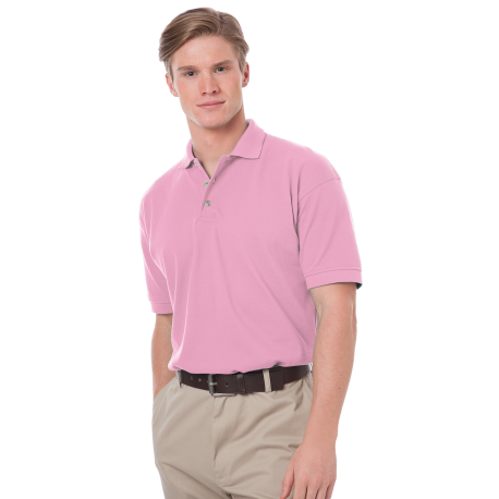 BG2201 Blue Generation BG2201 Men's Cotton Pique Polo PINK