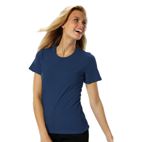 BG4702 Blue Generation BG4702 Ladies' Short Sleeve Jewelneck Tee NAVY