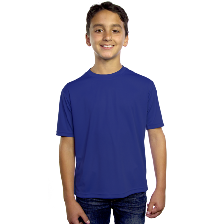 BG5302 Blue Generation BG5302 Youth Value Wicking Short Sleeve T-shirt ROYAL