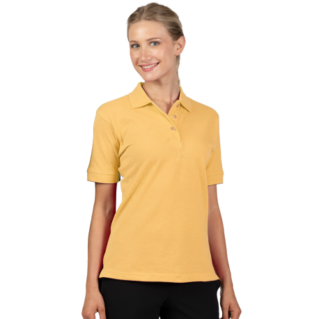 BG6201 Blue Generation BG6201 Ladies' 100% Cotton Pique Polo MAIZE