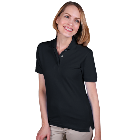 BG6203 Blue Generation BG6203 Ladies' Teflon Pique Polo BLACK