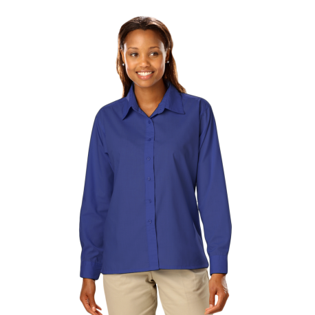 BG6210 Blue Generation BG6210 Ladies' Long Sleeve Value Poplin Shirt ROYAL