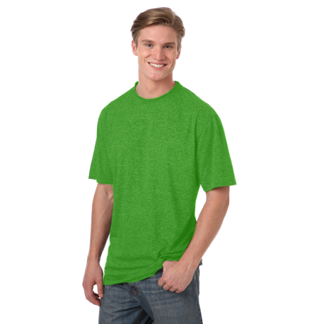 BG7228 Blue Generation BG7228 Men's Heathered Crew Neck Tee HEATHER KELLY