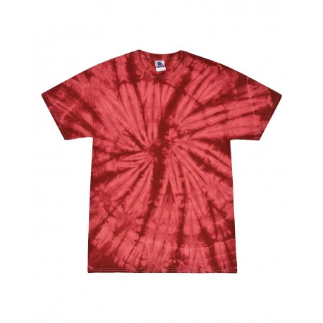 1000 Colortone 1000 Multi-Color Tie-Dyed T-Shirt SPIDER CRIMSON