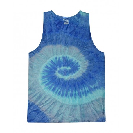 3500 Colortone 3500 Tie-Dyed Tank Top MULTI BLACK