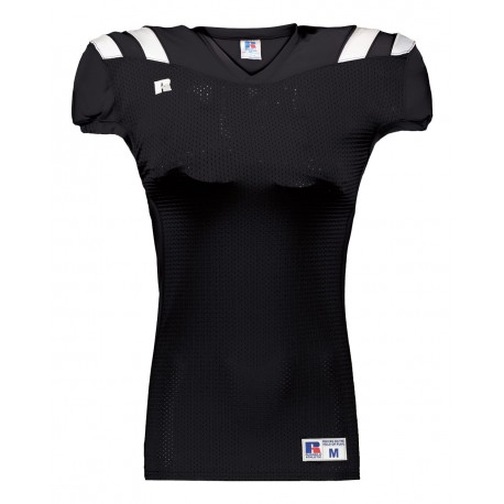 R0100M Russell Athletic R0100M Canton Football Jersey BLACK/ WHITE