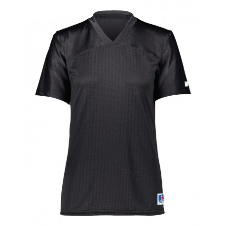 R0593X Russell Athletic R0593X Women's Solid Flag Football Jersey BLACK