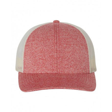 115CH Richardson 115CH Low Pro Heather Trucker Cap Red Heather/ Birch