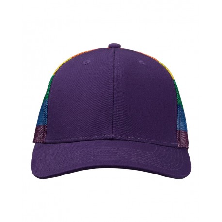 S700M Kati S700M Printed Mesh Trucker Cap Purple/ Rainbow