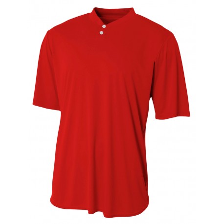 NB3143 A4 NB3143 Youth Tek 2-Button Henley SCARLET