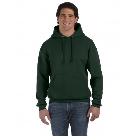 82130 Fruit of the Loom 82130 Adult Supercotton Pullover Hooded Sweatshirt FOREST GREEN