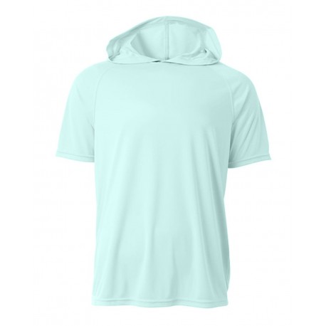 NB3408 A4 NB3408 Youth Short Sleeve Hooded Tee PASTEL MINT