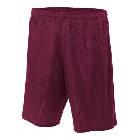 NB5301 A4 NB5301 Youth Lined Tricot Mesh Shorts MAROON