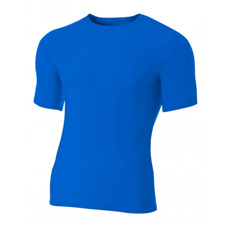 N3130 A4 N3130 Men's Short Sleeve Compression Crew ROYAL
