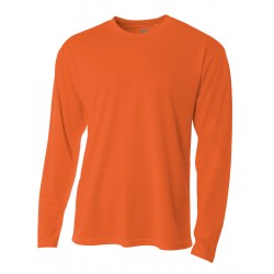 A4 N3253 Men's Long Sleeve Birds-Eye Mesh Crew