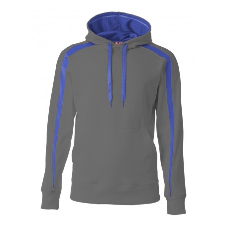 N4004 A4 N4004 Men's Spartan Fleece Hoodie GRAPHITE ROYAL