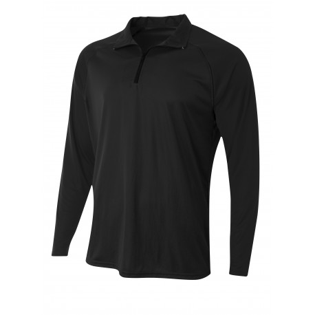 N4268 A4 N4268 Men's Daily 1/4 Zip BLACK