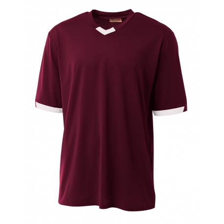 NB3011 A4 NB3011 Youth Stretch Pro Baseball Jersey MAROON WHITE