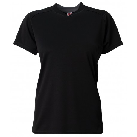 NG4197 A4 NG4197 Girl's Pro DNA Softball Jersey BLACK