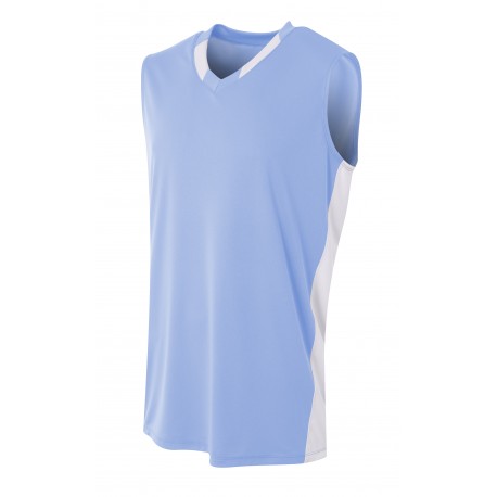 N2377 A4 N2377 Men's Backcourt Jersey LT BLUE/WHITE