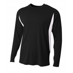 A4 N3183 Men's Long Sleeve Color Block Tee