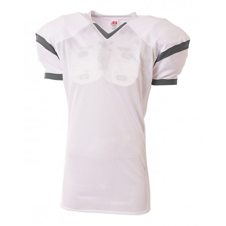 N4265 A4 N4265 Men's Rollout Football Jersey WHITE/GRAPHITE