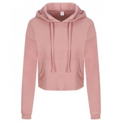 AWDis JHA016 Women's Girlie Cropped Hooded Fleece with Pocket