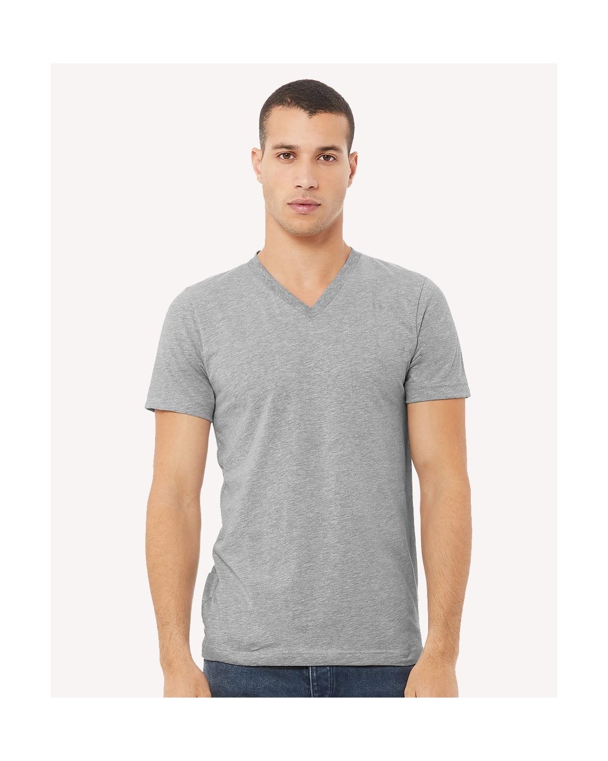BELLA + CANVAS 3005CVC Heather CVC V-Neck Tee