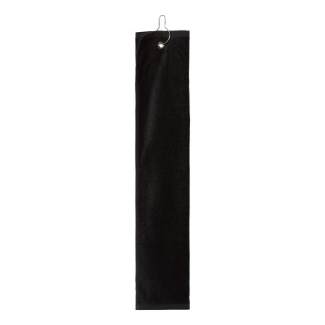 C162523TGH Carmel Towel Company C162523TGH Trifold Golf Towel with Grommet WHITE