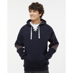 J. America 8832 Sport Lace Colorblocked Fleece Hooded Sweatshirt