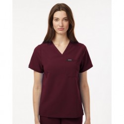 Jaanuu W10001 Women's Rhena Essential 1-Pocket Scrub V-Neck Top