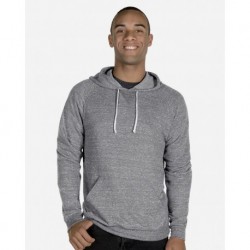 JERZEES 90MR Snow Heather French Terry Raglan Hooded Sweatshirt